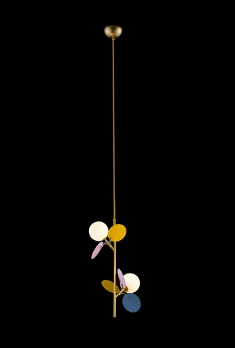 Светильник подвесной Matisse 10008/2P mult LOFT IT белый разноцветный 2 лампы, основание золотое в стиле современный шар фото 4
